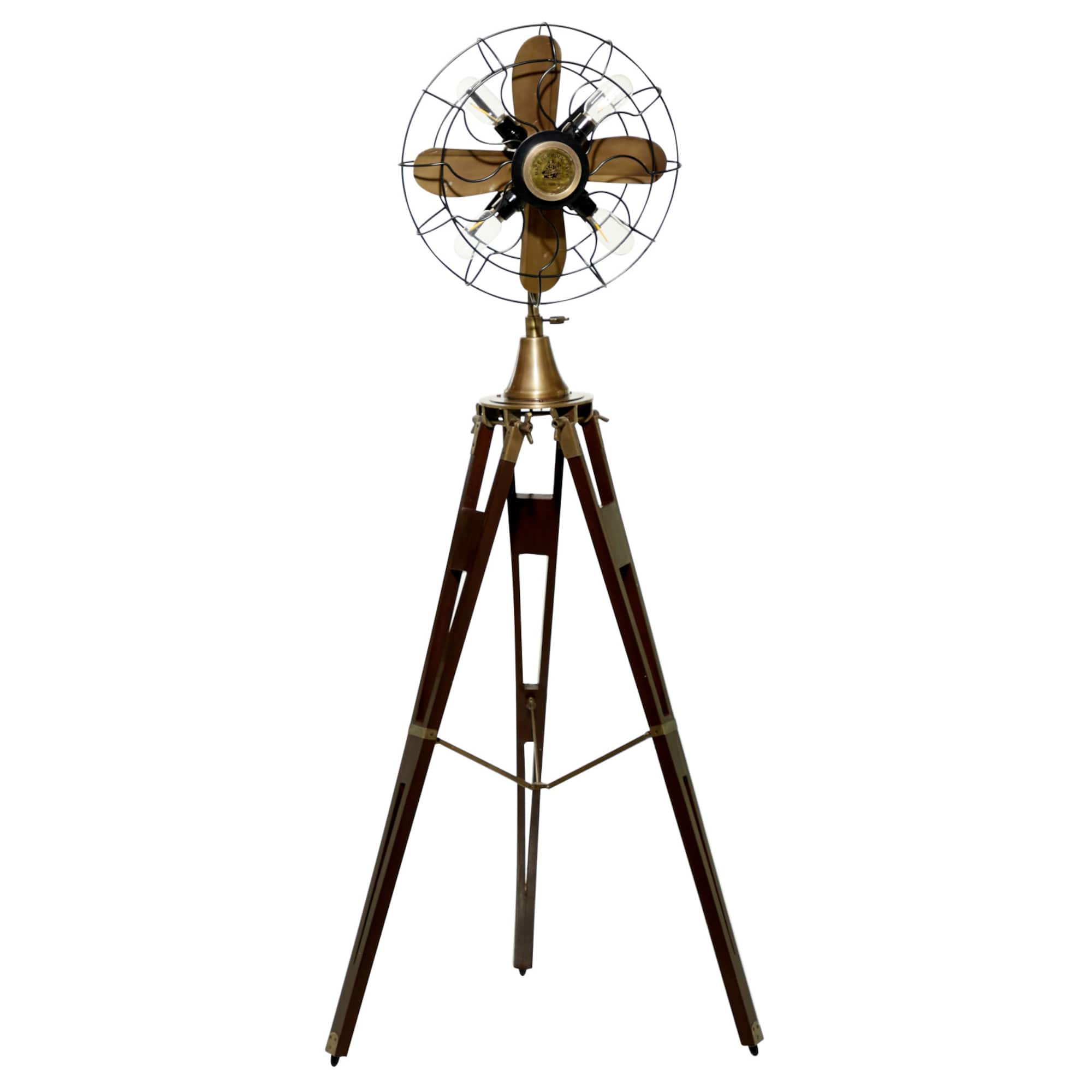 62.5" Brown Metal Industrial Floor Lamp